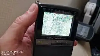 Airplane Analogue TV scan close to Sofia, Bulgaria