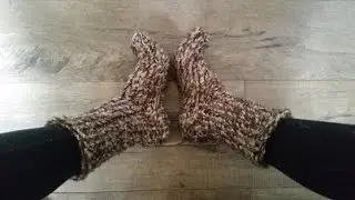 How to knit east big chunky socks on a Loom, 1 hr project