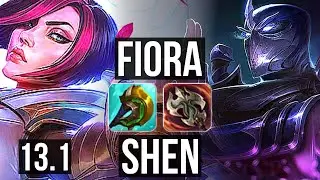 FIORA vs SHEN (TOP) | Rank 6 Fiora, 4/1/8, 400+ games | KR Grandmaster | 13.1