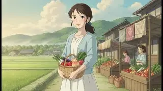 Early Morning Village Market ASMR | Quiet Ghibli-Style Countryside Routine in Japan.