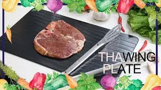 Teflon Coating Safest Way Thawing Plate To Defrost Meat Fast Defrosting Tray for Frozen Food