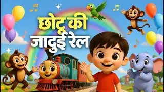 छोटू की जादुई रेल | Hindi Kids Song | Fun Nursery Rhyme | Animated Kids Video