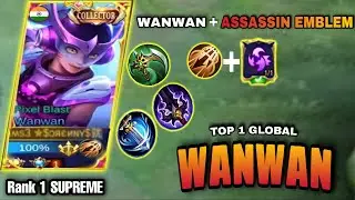 WANWAN + ASSASSIN EMBLEM THE DEADLY COMBO (MUST WATCH) 🔥 | MLBB