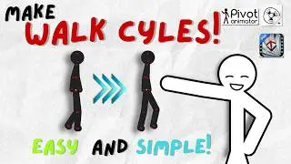 How to Animate a Perfect Walk Cycle in Pivot Animator #stickman #animation #animationtutorial