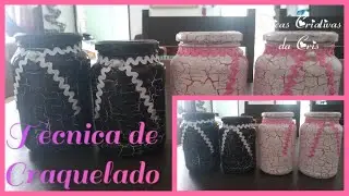 Como fazer craquelado em potes de vidros