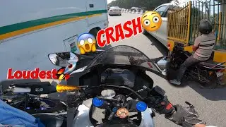 Almost crash my bike😭 || Idiot bus driver😡 || loudest exhaust🥵 || @Biker_kumaoni