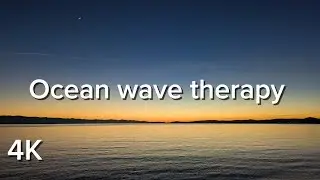 Ocean Wave Sounds at Sunset 🌊/No Music, Pure Nature Sounds for Sleep & Relaxation/Sunset (4K)