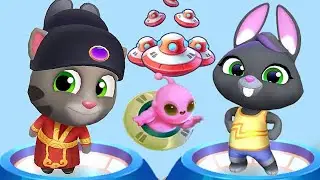 Talking Tom Gold Run Galactic Goodies Event Fortune Tom vs Becca Sparkles vs Roy Raccoon Gameplay