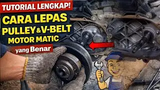 Tutorial Lengkap! Cara Lepas Pulley & V-Belt Motor Matic yang Benar