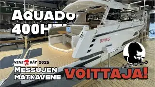 Vene 25 B&aring;t Helsingin venemessujen matkavene voittaja esittelyss&auml;! - 0.56M&euro; Aquador 400 HT