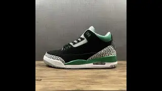 Air Jordan 3 Retro Black Pine Green CT8532 030