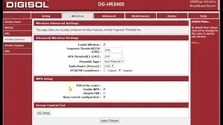 How to Disable WPS DG HR-3400 Router || Secure Router Wifi ||