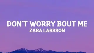 Zara Larsson - Don't Worry Bout Me (Lyrics)