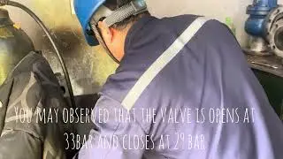 Air bottle safety valve pressure set procedure