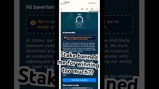Proof that Stake is a scam 😱🤯 I Got BANNED after too many bonuses! #stake #stakecasino #xqc