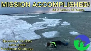 INSANE Winter Great Lakes Challenge: Jumped in 5 Frozen Lakes in UNDER 14 HOURS!