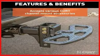 CURT 45901 Adjustable Trailer Hitch Ball Mount, 2 Inch Receiver, 6 34 Inch Drop, 1 Inch Hole, 6,000