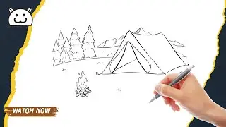 How to Draw Camping Scene