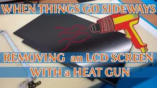 REMOVING LCD SCREEN WITH a HEAT GUN on LENOVO V14-ADA