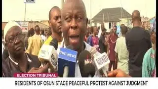 Osun residents stage peaceful protest against Tribunal Judgement