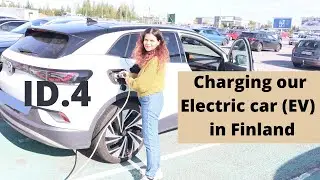How to charge an Electric Vehicle(Ev).Free charging Life In Finland #IndianInfinland #Flinlandvlog