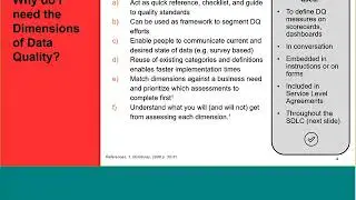 Conformed Dimensions of Data Quality &ndash; An Organized Approach to Data Quality Measurement 20170815 18