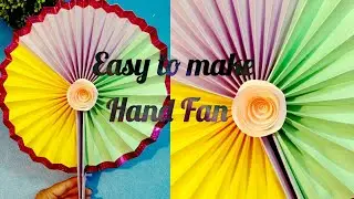 How to make paper fan | paper craft | handmade paper fan | Origam | @5MinuteCraftsYouTube