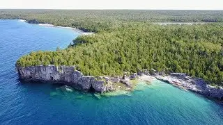 Drone Footage - The Grotto in Tobermory, Ontario | September 2017