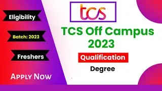 TCS Recruitment 2023 | TCS Smart Hiring 2023 | TCS Hiring Freshers | TCS Jobs 2023 | How To Apply