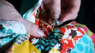 Hand quilting with perle cotton tutorial - SewHappyGeek