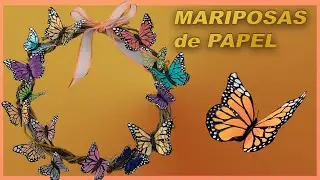 ☑️ 🦋 MARIPOSAS de PAPEL para DECORAR // 🤗3 IDEAS bellísimas// te encantará hacerlas!!