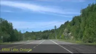 Time-Lapse: Drive-Lapse from Sudbury, ON to Elliot Lake, ON and Blind River, ON