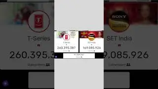 t series😀😃 vs 😀😃soney art live subscriber count on youtube video #shots #short #viral #viralvideo