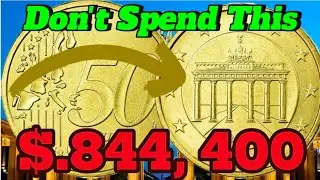 Немецкие монеты достоинством 50 евроцентов Редкие монеты достоинством 50 евроцентов, стоящие огро...