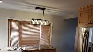 Maxxima 4-Light LED Pendant Fixture, 3200 Lumens, 2700K Warm White, ST19 Edison Bulbs Included