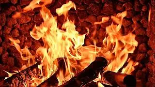 🔥 Warm & Cozy Fireplace with Real Fire &ndash; Soothing Stone Fireplace Ambiance for Relaxation & Sleep
