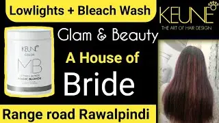 lowlights|bleach wash|hair transformation|base color change|Keune magic blonde