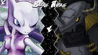 Mewtwo VS BlackWarGreymon (Pok&eacute;mon &times; Digimon) | Battle Royale S1E1 | CX