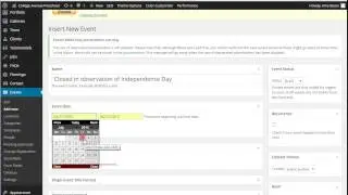 Wordpress - events made easy - add new event