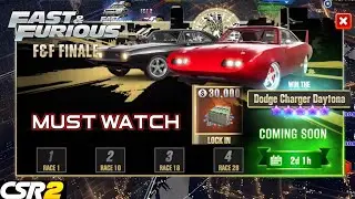 CSR2 Fast & Furious FINALE | Win Charger Daytona ⚡ , Lock-in Info ! | CSR Racing 2