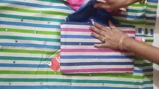 Asli mirror work khadhi cotton with chinnon dupatta dress material