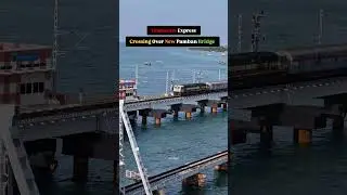 Tambaram Express Crossing Over New Pamban Bridge #newpambanbridge #shortsvideo #rameshwaram