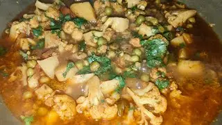 आलू,गोभी,मटर, टमाटर (मसाला सब्जी)#trending #cooking #views #recipe #cookingchannel #viralvideo 
