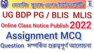 NSOU UG BDP PG Live Class Routine | 2022