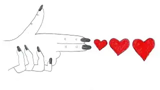 How To Draw Hands With Love Fire Drawing | Girl Love Drawing | DRAWING WITH DORBANI