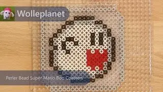 Perler Bead Super Mario Boo Coaster Time lapse
