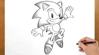 How to Draw Classic Sonic &ndash; Step by Step Pencil Drawing