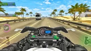 Traffic Rider -( 34.24km RACE In DESERT OF White BIKE 🔥🤩)  GAMEPLAY! 
