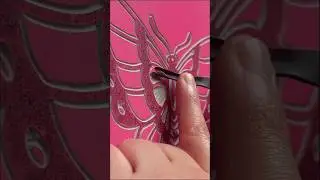 Carving a butterfly 🦋💕✨ #art #linocut #printmaking #artist #satisfying #carving #relaxing