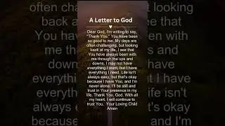 A letter to God #prayer #findyourpeace #christianprayer #jesus #findpeace